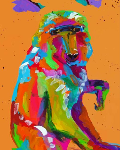 Colorful Baboon Diamond Painting