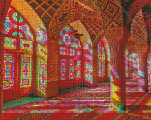 Colorful Persian Shiraz Mosque Diamond Painting