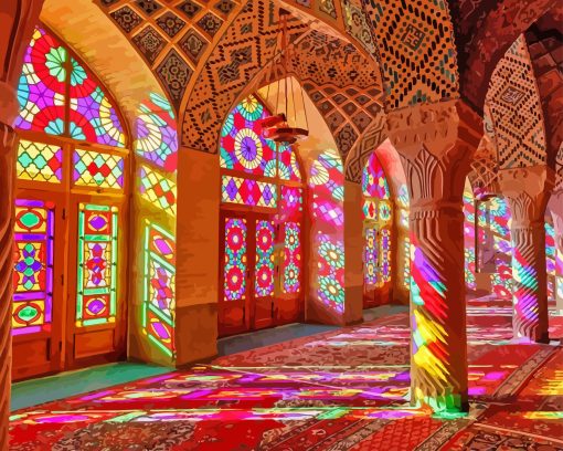 Colorful Persian Shiraz Mosque Diamond Painting