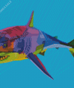 Colorful Shark Diamond Painting