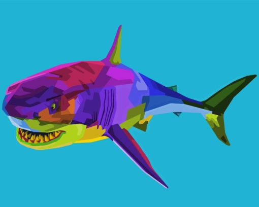 Colorful Shark Diamond Painting