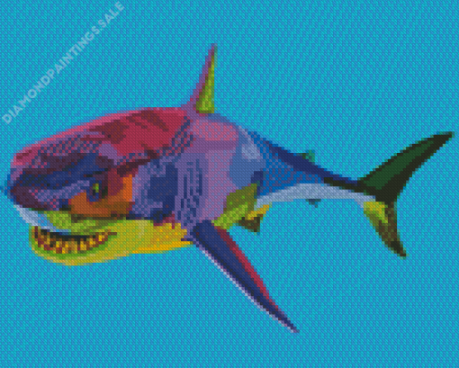 Colorful Shark Diamond Painting