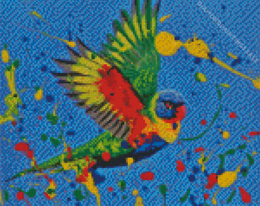 Colorful Splash Parrot Diamond Painting