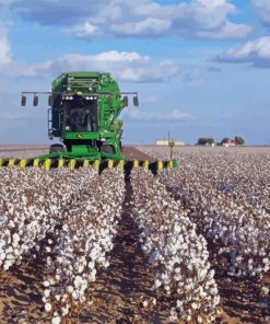 Cotton Harvester Diamond Painting