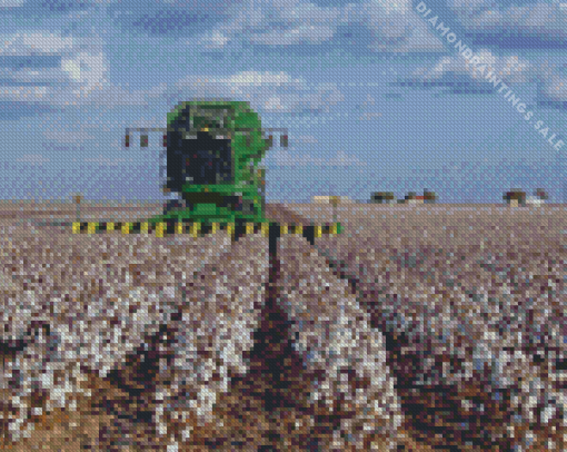 Cotton Harvester Diamond Painting