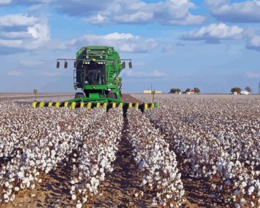 Cotton Harvester Diamond Painting