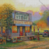 Countryside Old Store Diamond Painting