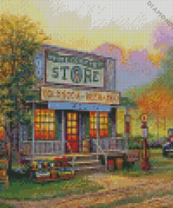 Countryside Old Store Diamond Painting