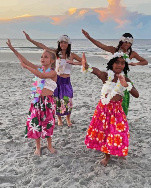 Dancers On The Beach Diamond Painting