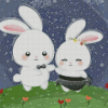 Dancing Rabbits Diamond Painting