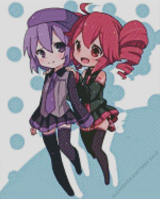 Defoko And Kasane Teto Diamond Painting