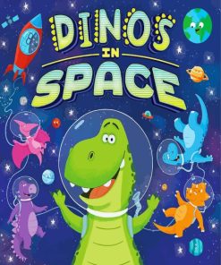 Dinosaurs In Space Diamond Painting