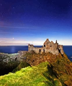 Dunluce Ireland At Night Diamond Painting