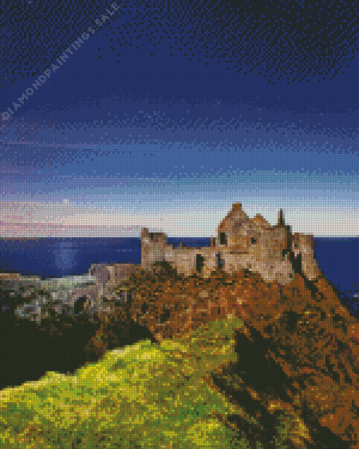 Dunluce Ireland At Night Diamond Painting