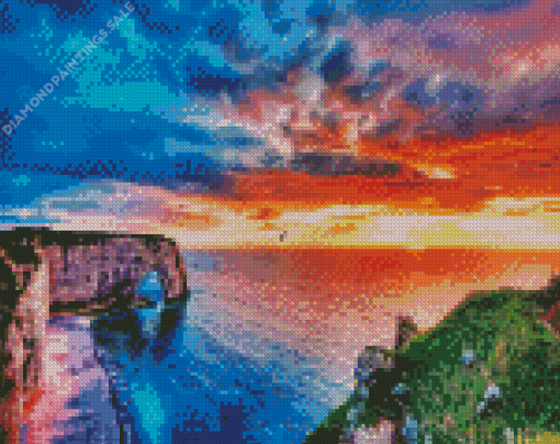 Etretat Sunset Diamond Painting