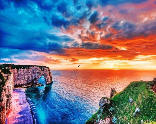 Etretat Sunset Diamond Painting