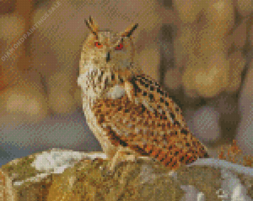 Eurasian Eagle Owl Diamond Painting