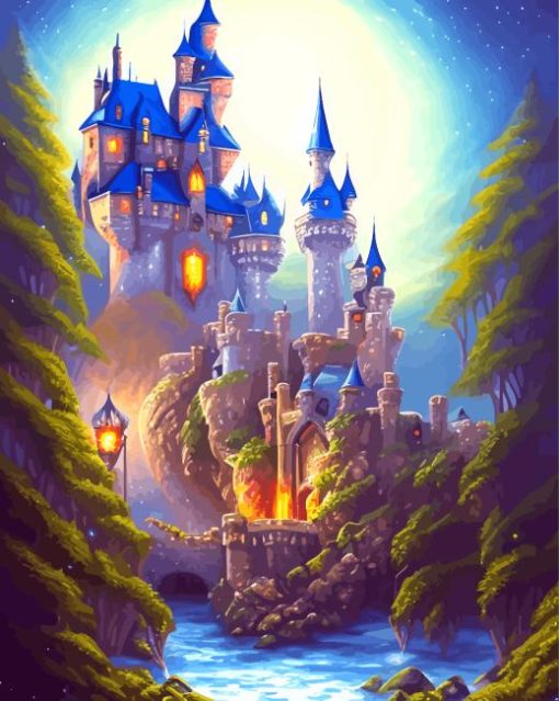 Fantasy Magical Castle Diamond Painting