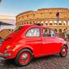 Fiat 500 In Colosseum Diamond Painting