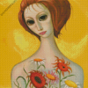 Flowering Woman By Margaret Keane Diamond Painting