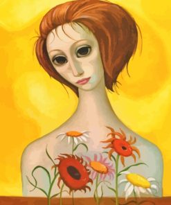 Flowering Woman By Margaret Keane Diamond Painting