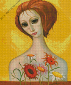 Flowering Woman By Margaret Keane Diamond Painting