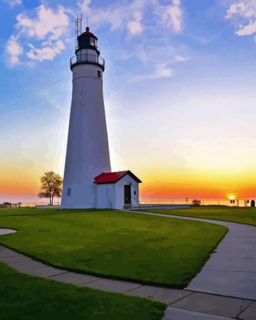 Fort Gratiot Lighthouse Diamond Painting