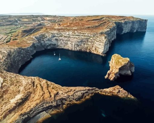 Fungus Rock Gozo Diamond Painting