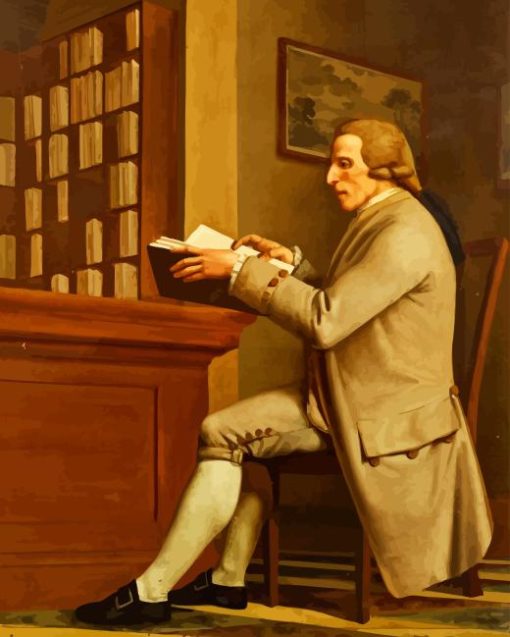 Gentleman Reading Book Diamond Painting