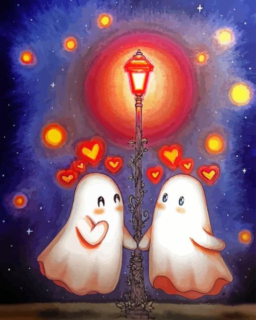 Ghost Couple In Love Diamond Painting