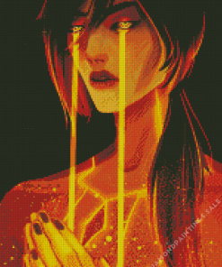 Golden Tear Diamond Painting