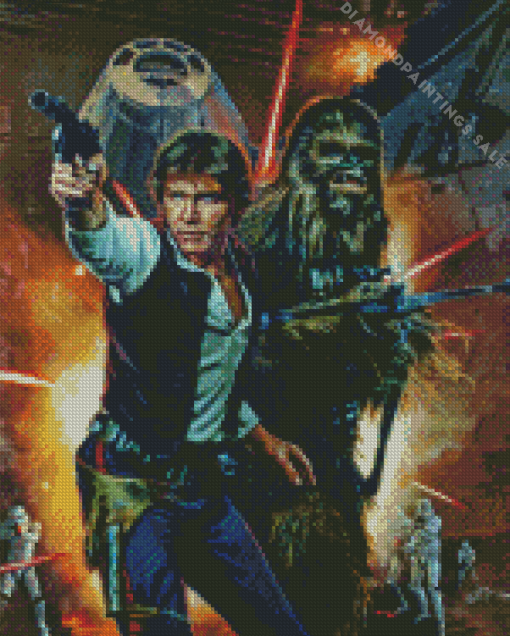 Han Solo And Chewbacca Diamond Painting