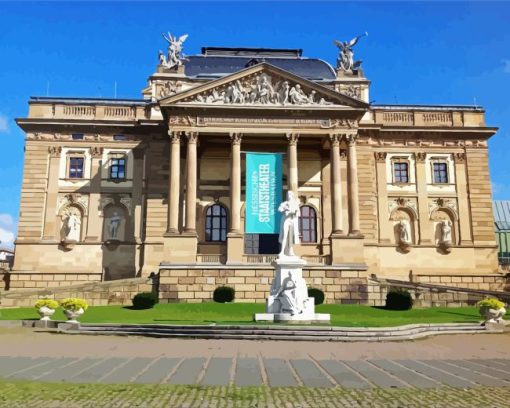 Hessisches Theatre in Wiesbaden Diamond Painting