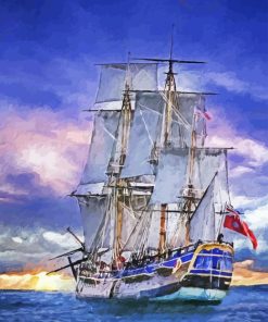 Hms Endeavour Art Diamond Painting