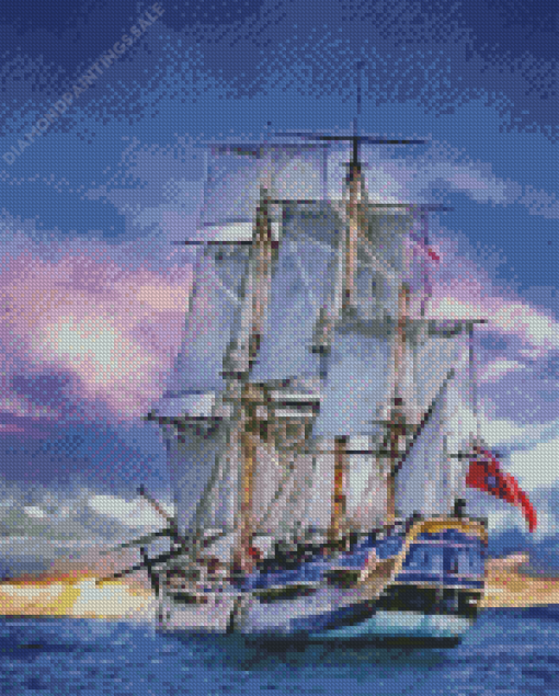 Hms Endeavour Art Diamond Painting