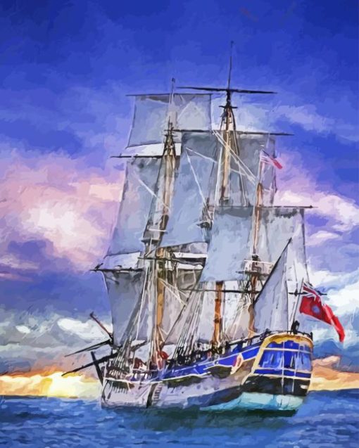 Hms Endeavour Art Diamond Painting