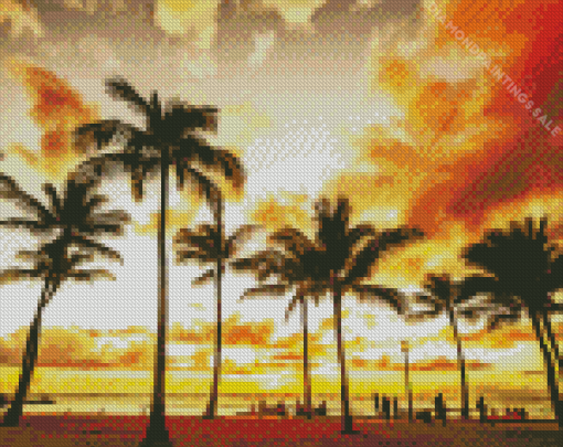 Honolulu Sunset Diamond Painting