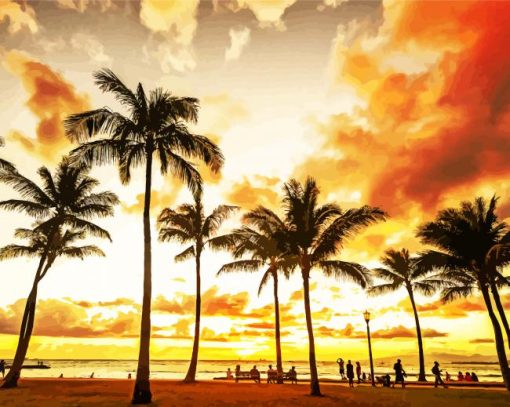 Honolulu Sunset Diamond Painting