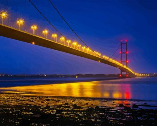 Humber Bridge At Night Diamond Painting