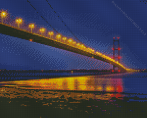 Humber Bridge At Night Diamond Painting