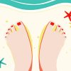 Illustration Beach Feet Diamond Painting