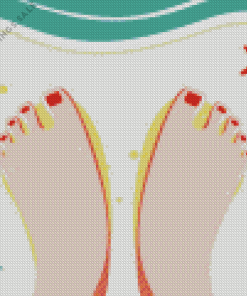 Illustration Beach Feet Diamond Painting