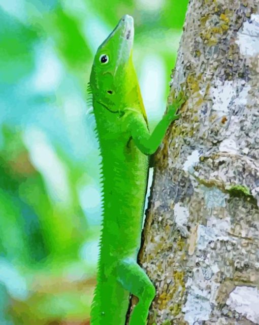 Jamaican Giant Anole Diamond Painting