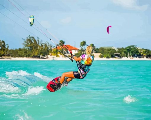 Kitesurfing Time Diamond Painting