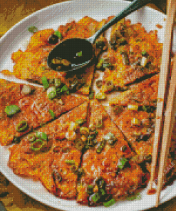 Korean Pancake Kimchi Jeon Diamond Painting