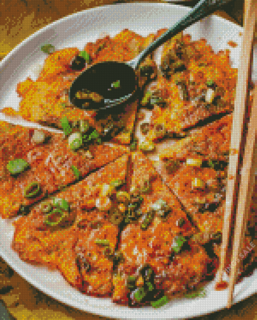 Korean Pancake Kimchi Jeon Diamond Painting