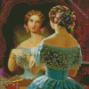 Lady In Mirror Diamond Painting