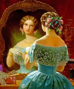 Lady In Mirror Diamond Painting