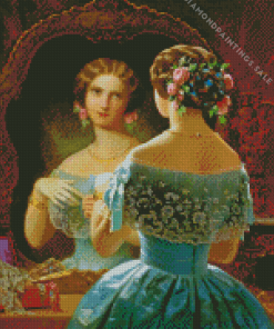 Lady In Mirror Diamond Painting