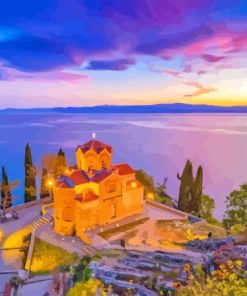 Lake Ohrid Church Diamond Painting